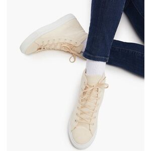 Able Zell High Top Sneaker Size 8 Canvas/Honey New in Box Neutral Classic Shoes